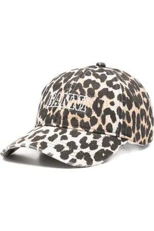 Ganni Cappello da baseball leopardato