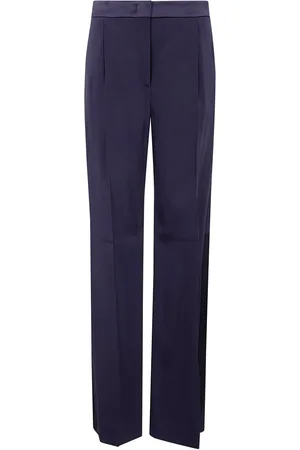 Alberta Ferretti Pantaloni con bordo satinato