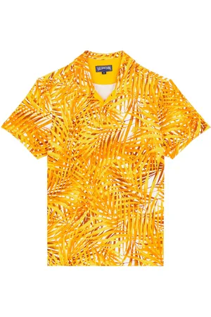 Vilebrequin Polo con stampa Palm Leaves