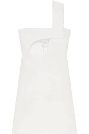 Courrèges Abito in raso con cut-out
