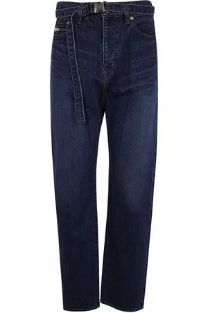 SACAI Jeans dritti con cintura