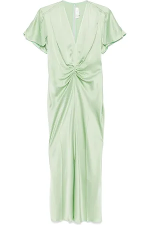Victoria Beckham Abito midi con scollo a V