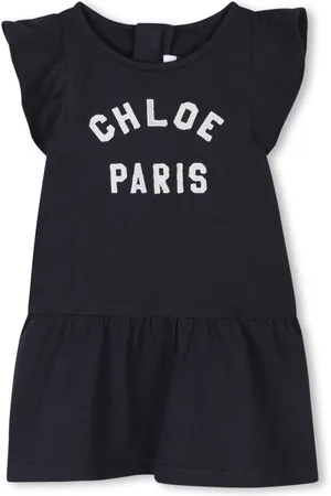 Chloé Abito con ricamo logo