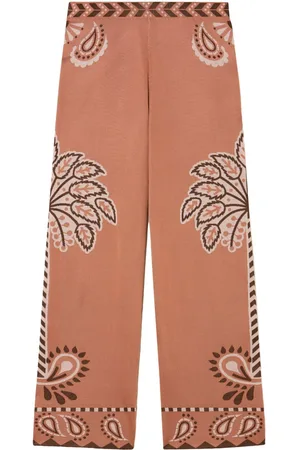 Alanui Pantaloni a palazzo Wild Wonder Foulard