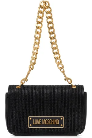 Moschino Borsa a tracolla con placca logo