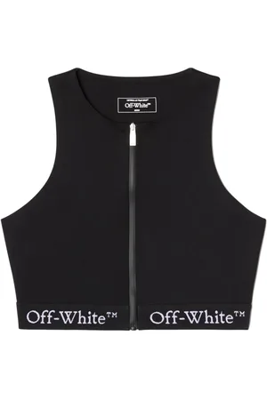 OFF-WHITE Top con banda logo