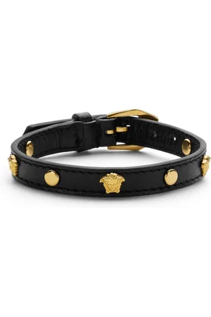 VERSACE Bracciale Medusa in pelle