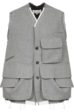 Maison Margiela Gilet in lana con tasche cargo