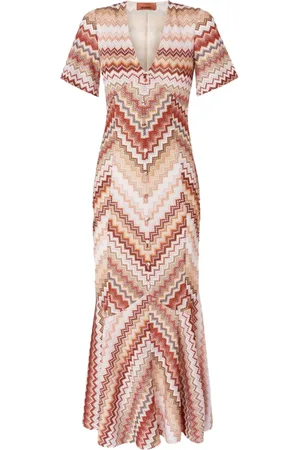 Missoni Abito lungo con motivo a zigzag