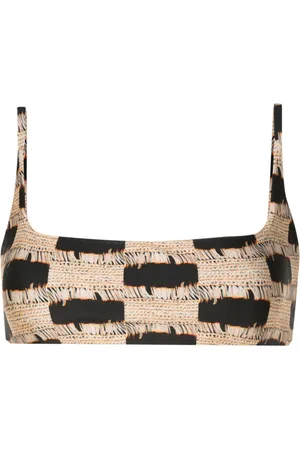 Lenny Niemeyer Top bikini con stampa Trompe L