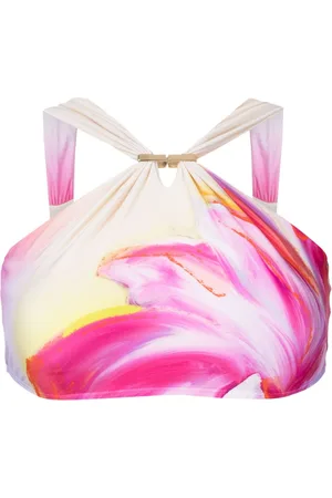 Lenny Niemeyer Top bikini con stampa astratta