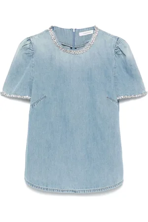 ZIMMERMANN Blusa Crush denim