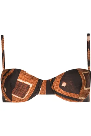 Lenny Niemeyer Top bikini con stampa geometrica
