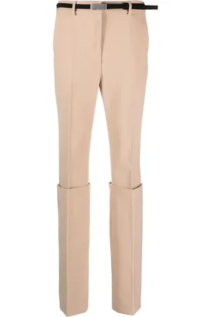 Sportmax Pantaloni slim con risvolto