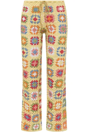 Mixik Pantaloni con ricamo