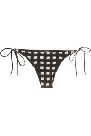 Lenny Niemeyer Slip bikini Vichy con nodo laterale