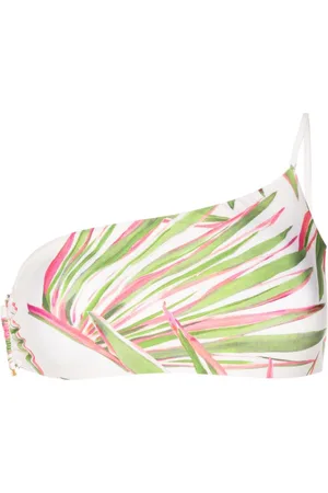 Lenny Niemeyer Top bikini monospalla con stampa astratta