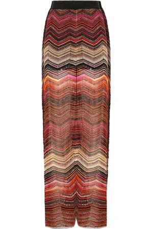 Missoni Pantaloni a palazzo con motivo a zigzag