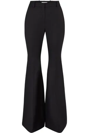 Nina Ricci Pantaloni svasati in gabardine di lana