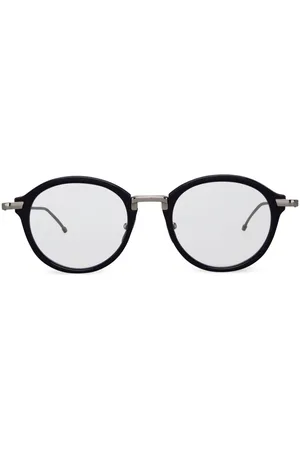 Thom Browne Occhiali tondi con effetto tartarugato