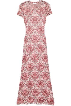 Paco rabanne Abito lungo con stampa paisley