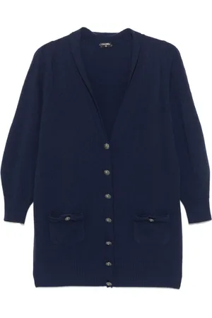 CHANEL Cardigan con scollo a V anni 