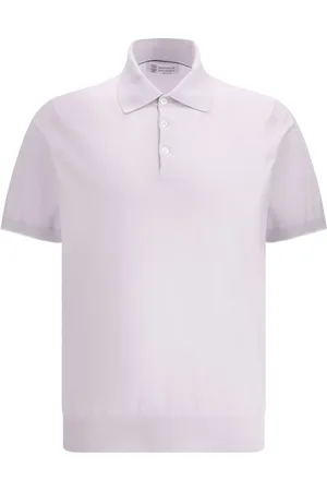 Brunello Cucinelli Polo in cotone con ricamo logo