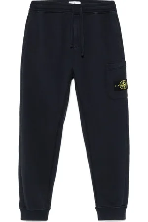 Stone Island Pantaloni sportivi con applicazione Compass