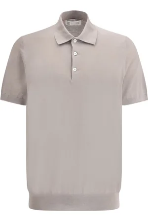 Brunello Cucinelli Polo in cotone con ricamo logo