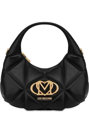 Moschino Borsa a spalla con placca logo