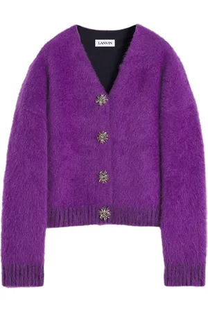 Lanvin Cardigan crop con effetto spazzolato