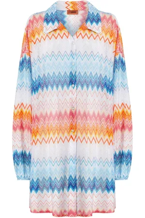Missoni Copricostume con motivo a zigzag