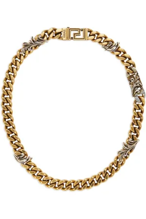VERSACE Collana a catena Barocco Leaf