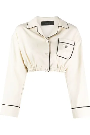 AMIRI Camicia crop con ricamo