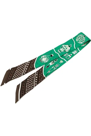 Hermès Foulard Les Flacons Bandana twilly in seta XXI secolo