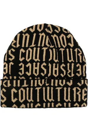 VERSACE Berretto con logo jacquard