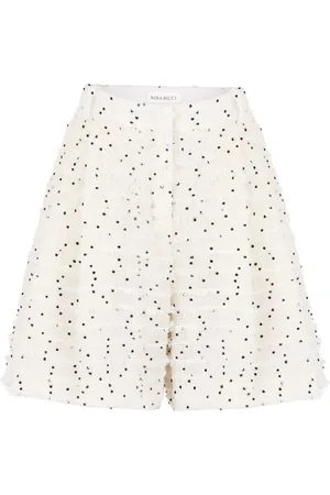 Nina Ricci Bermuda in tweed con pieghe