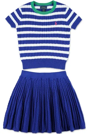 Ralph Lauren Set T-shirt e gonna a righe