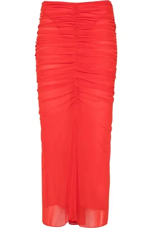MUGLER Gonna midi a rete con ruches
