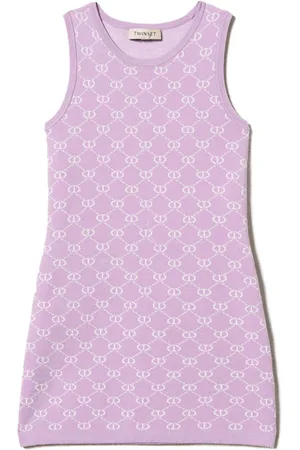 Twin-Set Abito con logo a intarsi