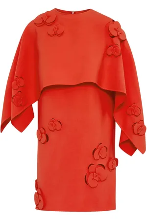 Oscar de la Renta Abito corto Orchid con mantella