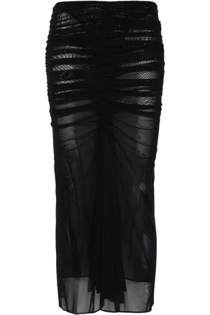 MUGLER Gonna midi con ruches