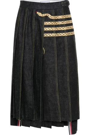 Thom Browne Gonna plissettata asimmetrica