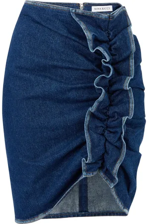 Nina Ricci Gonna denim con design drappeggiato