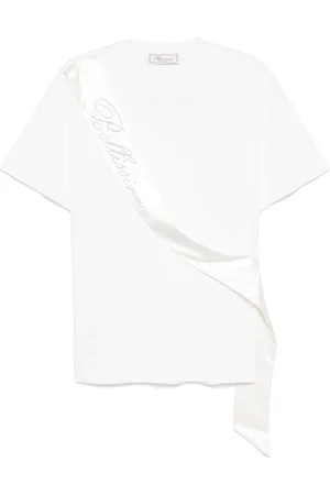 BLUMARINE T-shirt con dettaglio asimmetrico