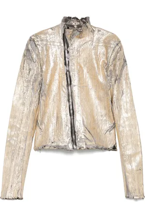 Rick Owens Giacca con effetto craquelé