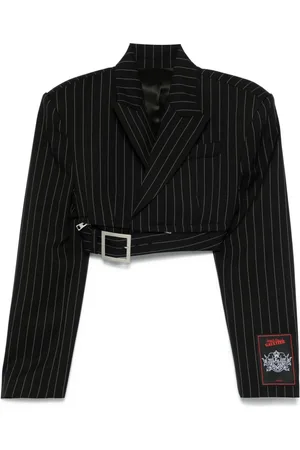 Jean Paul Gaultier Blazer crop gessato