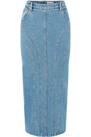 Nina Ricci Gonna denim con design a inserti