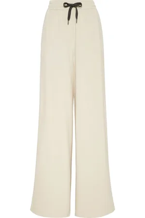 Brunello Cucinelli Pantaloni a gamba ampia con coulisse
