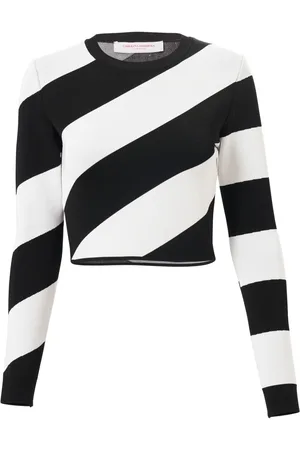 Carolina Herrera Maglione a righe crop